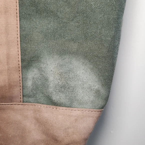 Orvis Forest Green and Tan Fishing Tackle Canvas Tote - Picture 6 of 9